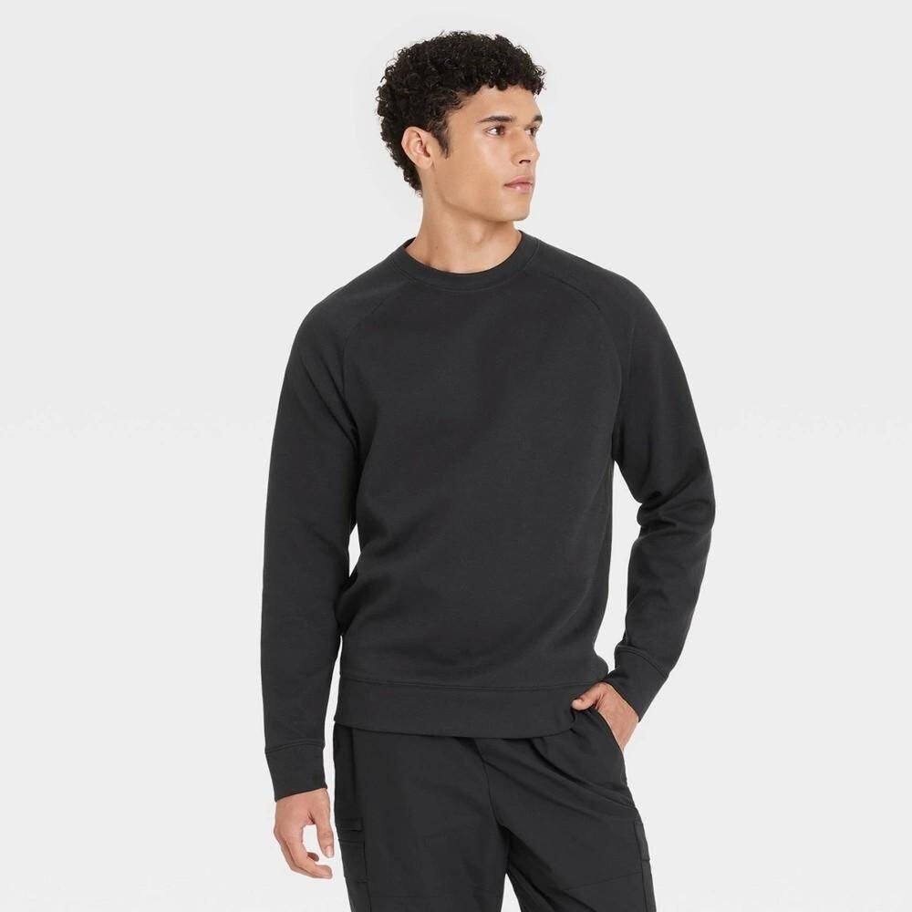Men's Ponte Crewneck Pullover - All in Motion Black M